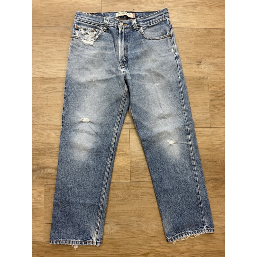 Vintage Levi's 505 Jeans Men's 33x30 Fits 32x29 Light Wash Denim Y2K Distressed